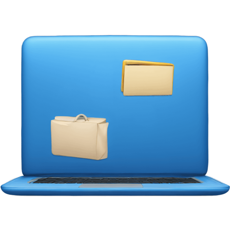 blue laptop emoji