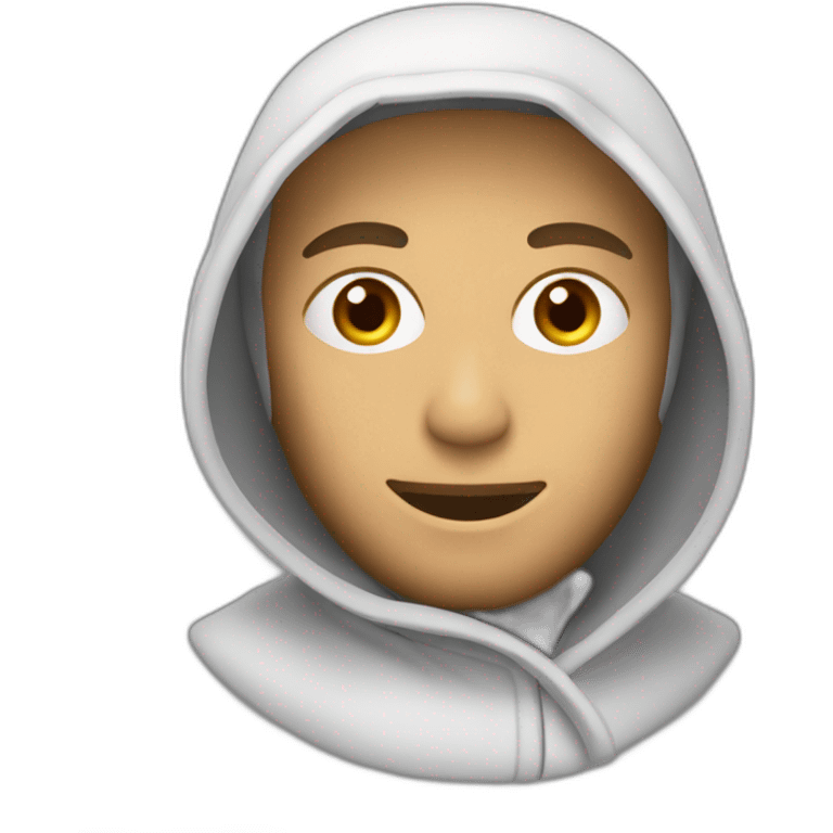 Un musulman avec un cagoule de plaquer emoji