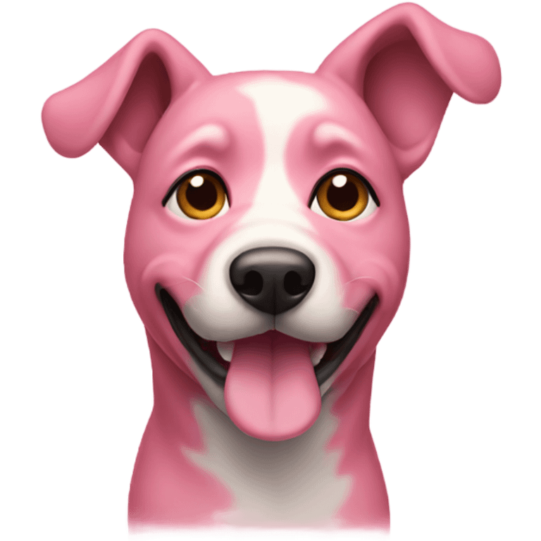 Pink dog emoji