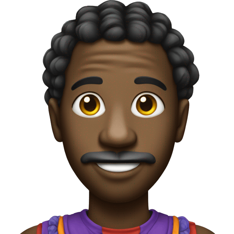 black guy with braids and a clown nose emoji