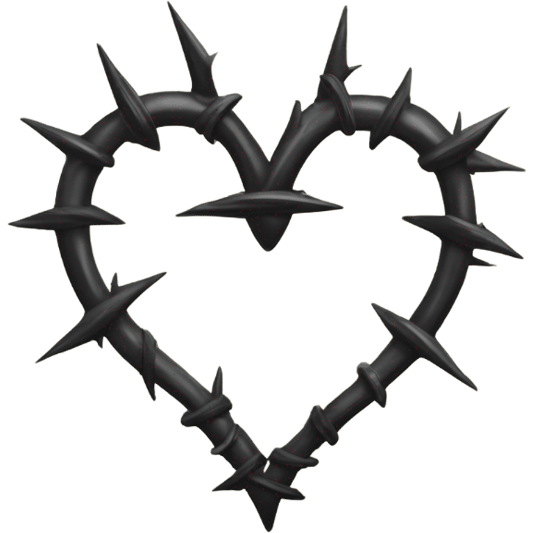 black heart with thorns emoji