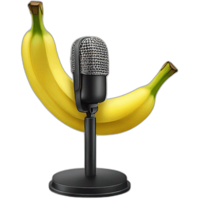 Banana si tu microphone emoji