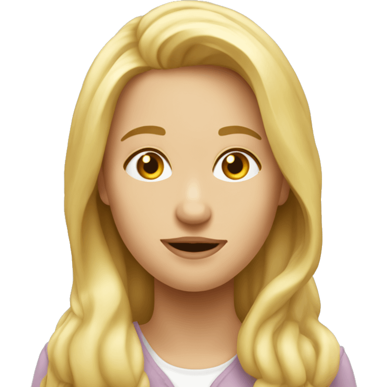 Gesicht Frau Blond lang emoji