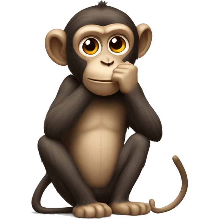 Monkey in thought scratching head  emoji