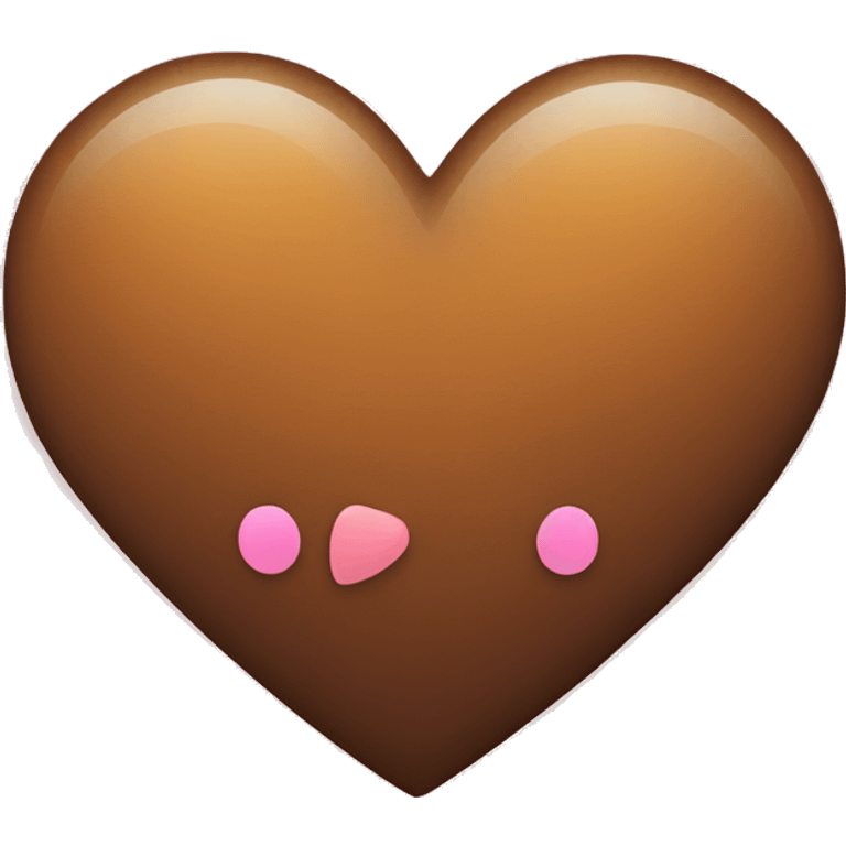 Brown Pink orange grunge heart  emoji