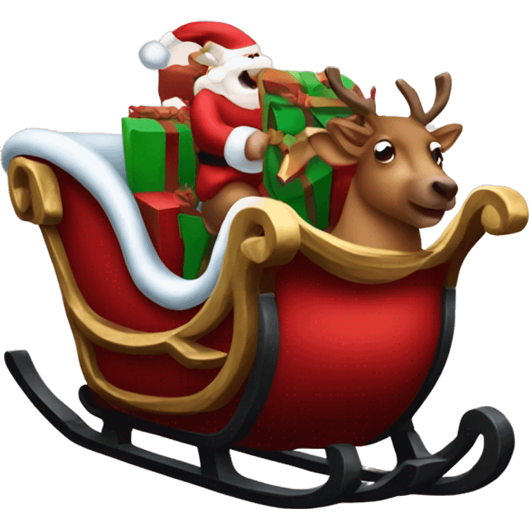 Santa's-sleigh emoji