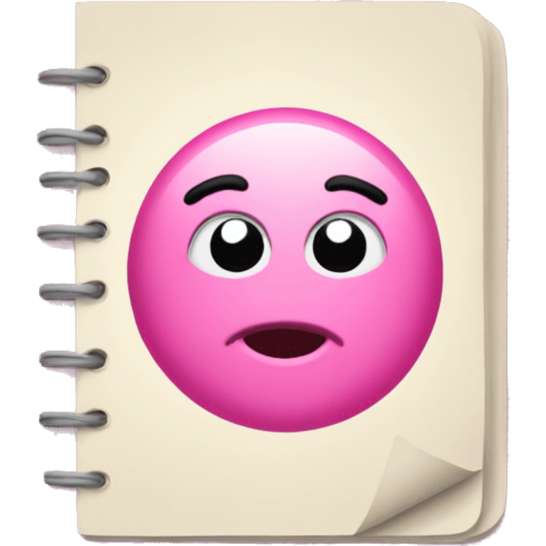 pink notebook paper sticker emoji