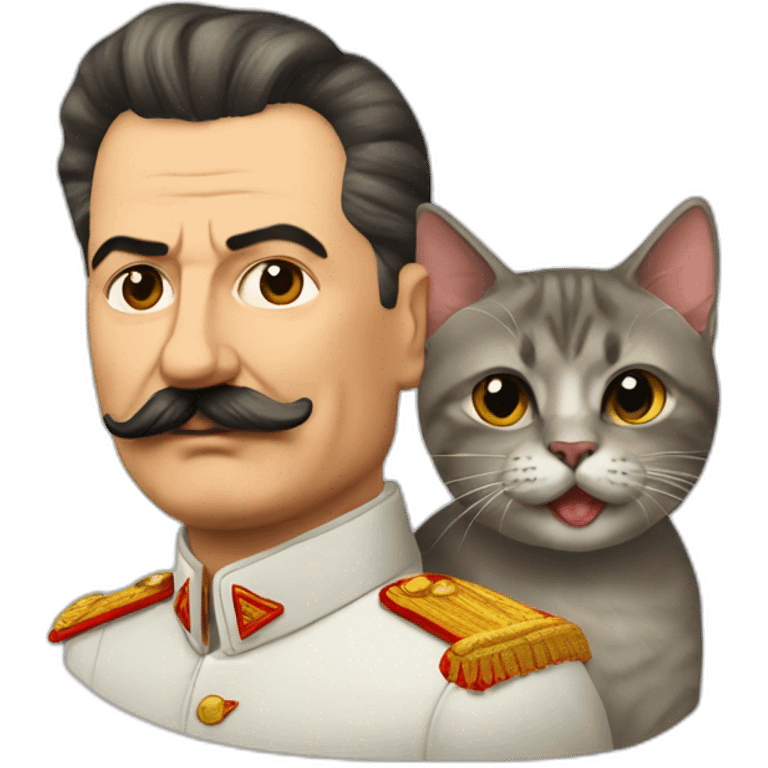 Stalin with cat emoji