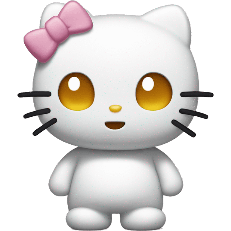 Confused hello kitty emoji