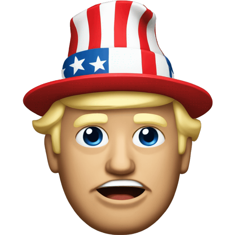 Donald Trump with a MAGA hat on emoji