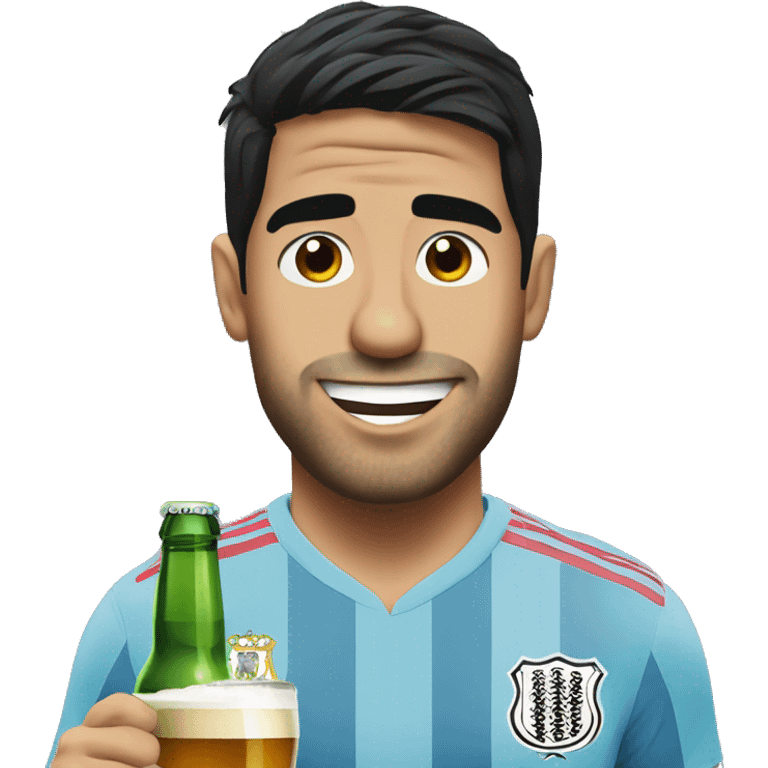 Luis Suárez drink beer emoji