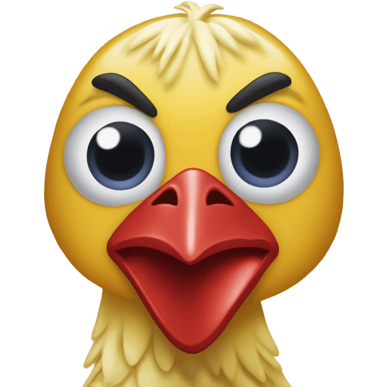 Gallo con los ojos tapados  emoji