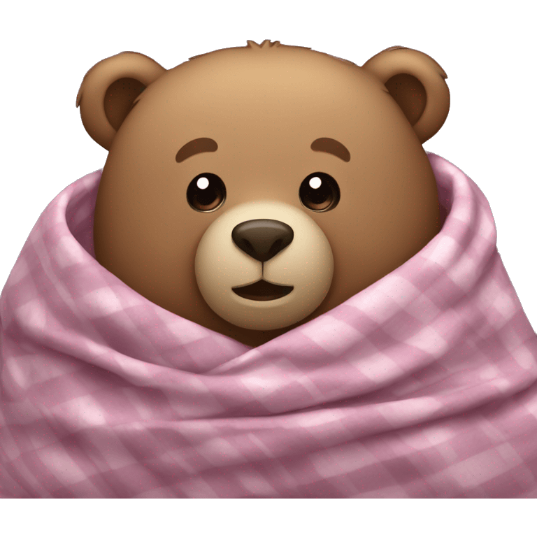 bear cozy in blanket emoji