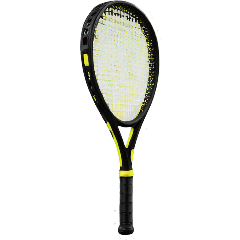  luxury Tennis racket in black emoji