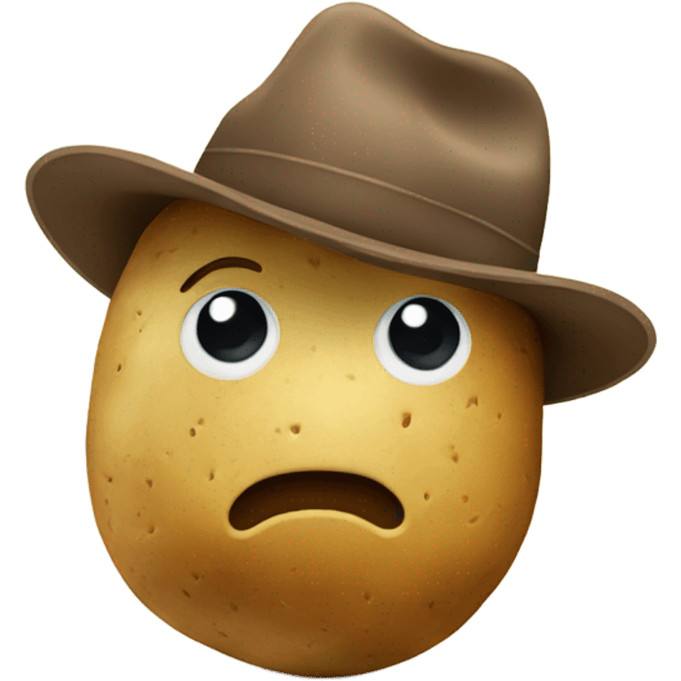 Potato with hat emoji