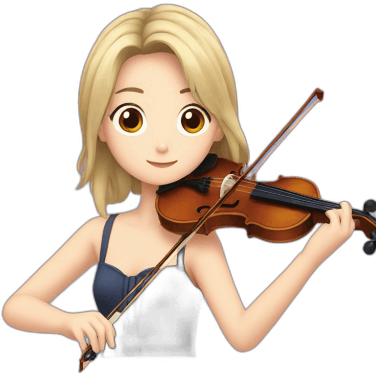 kaori miyazono playing violin emoji