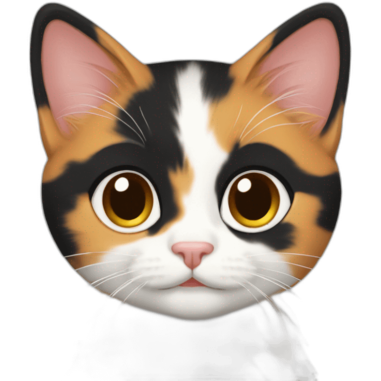 A cute calico kitten emoji