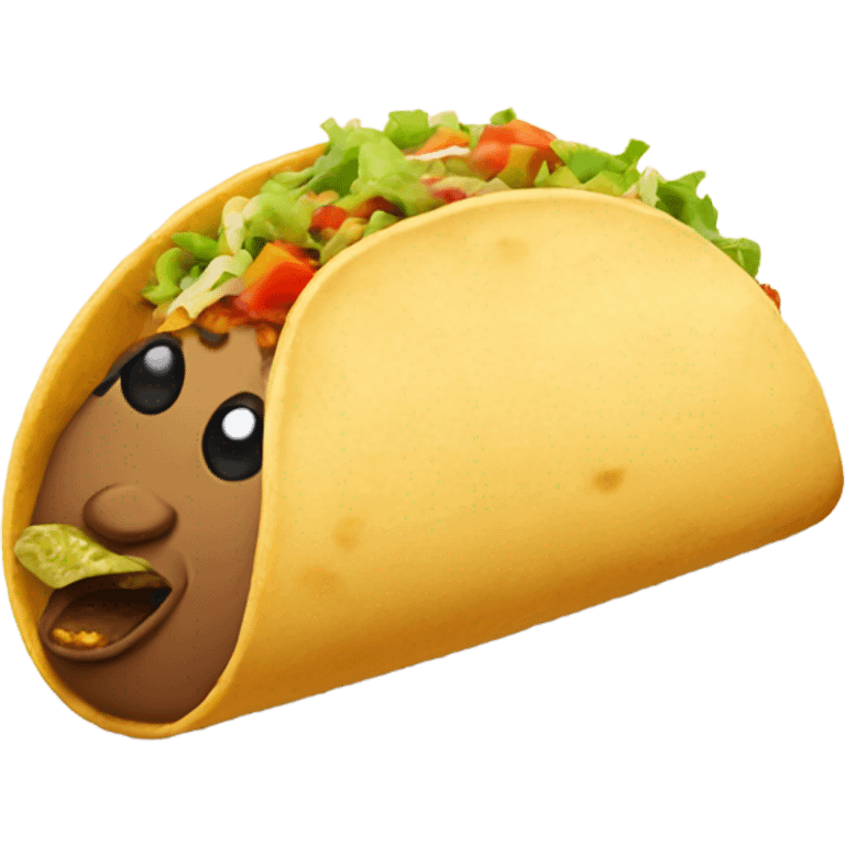 Taco with a blunt emoji