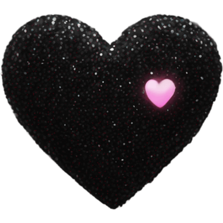 Black sparkly heart  emoji