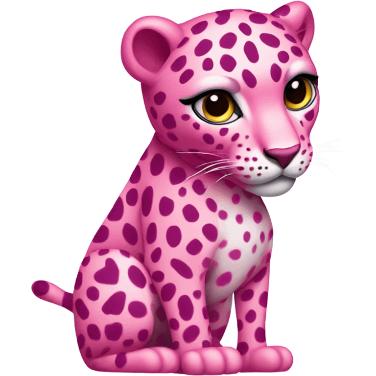 Pink leopard  emoji