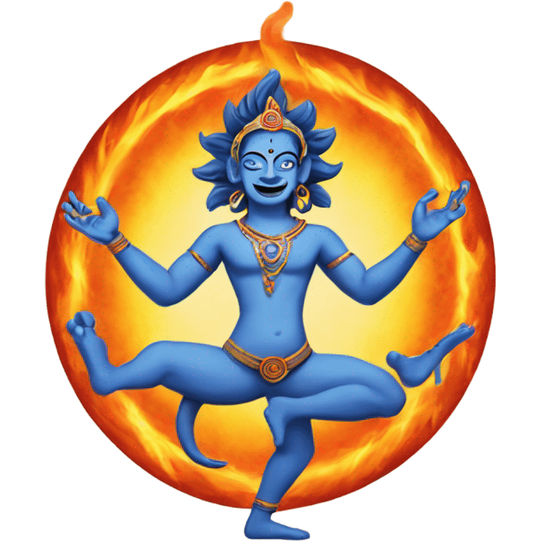 Nataraja with ring of fire emoji