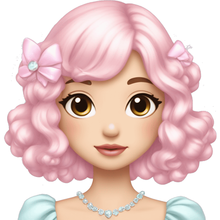 Dreamy pretty VOGUE elegant kawaii shiny blushing shy pastel lady kawaii beautiful hair naturecore fairycore cottagecore jewels trending aesthetic emoji