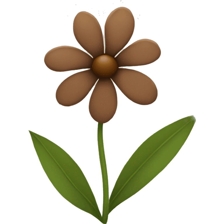 Brown flower emoji