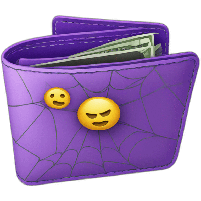 open wallet spiderweb emoji