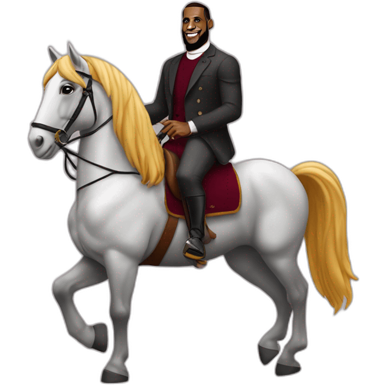 Lebron james sur un cheval emoji