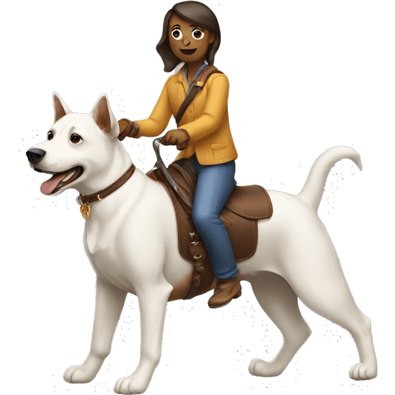 Person riding a dog emoji