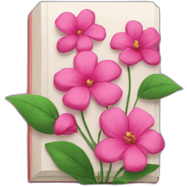 Livre fleurs emoji