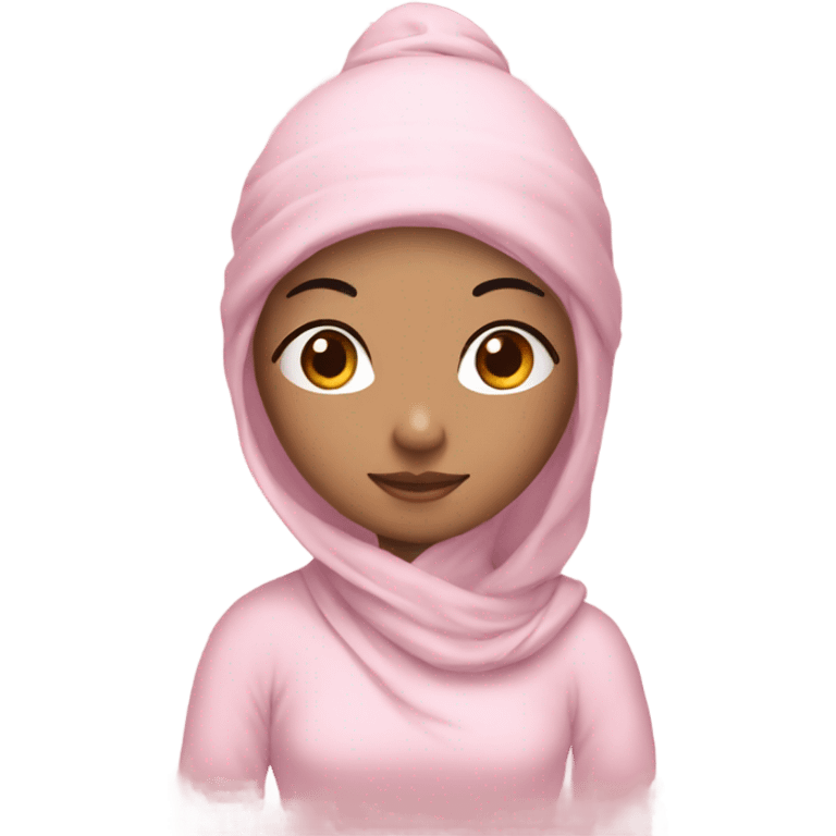 asian yoga girl light pink clothes  emoji