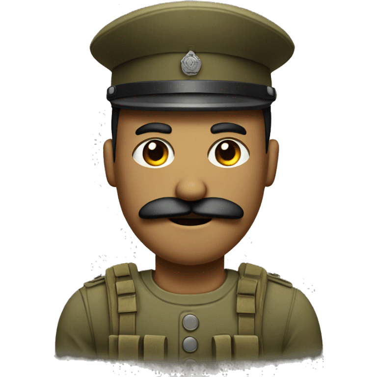 soldier with a square mustache with mad eyebrows.  emoji