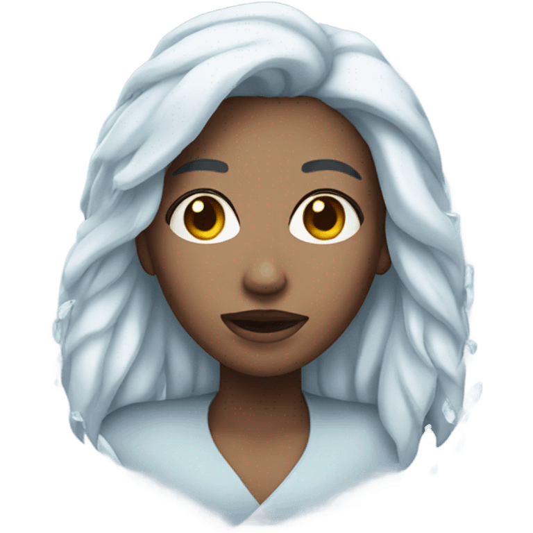   Woman icy face emoji