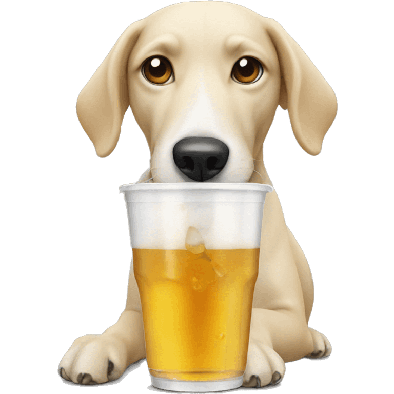 Dog eating and drinking  emoji