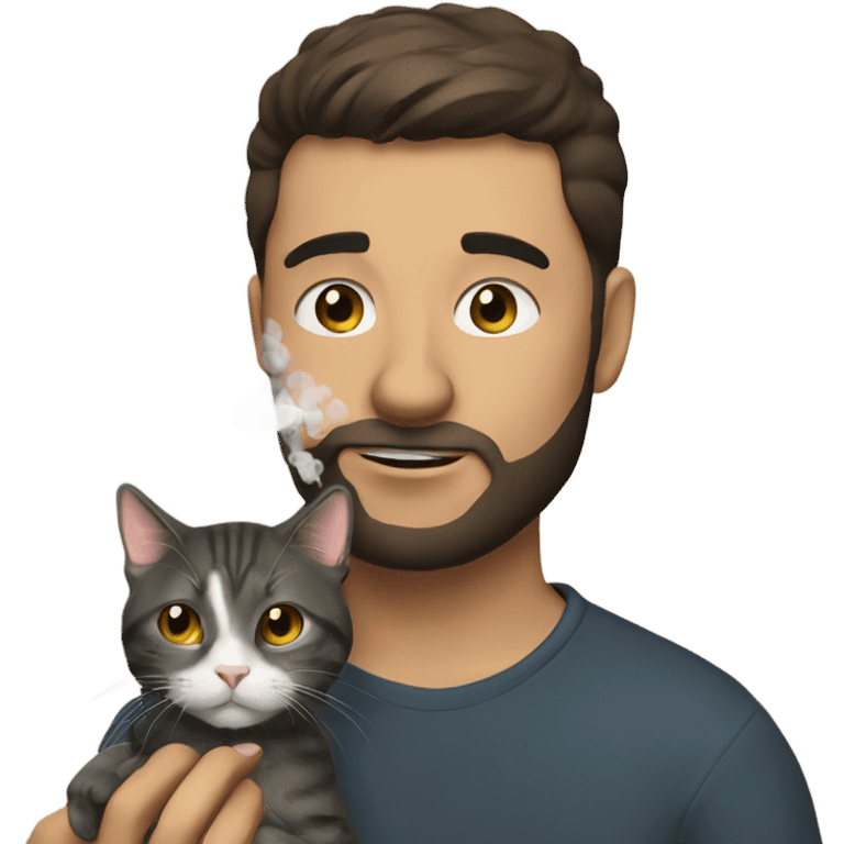 me with my cat who is a smoking cat emoji