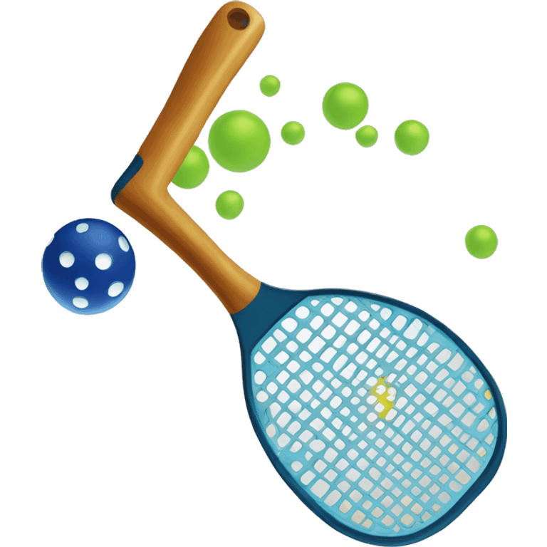 pickleball paddle and ball emoji