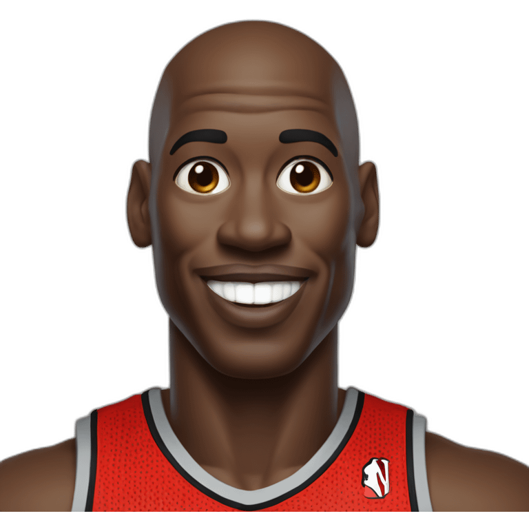 Michael Jordan with tongue out emoji