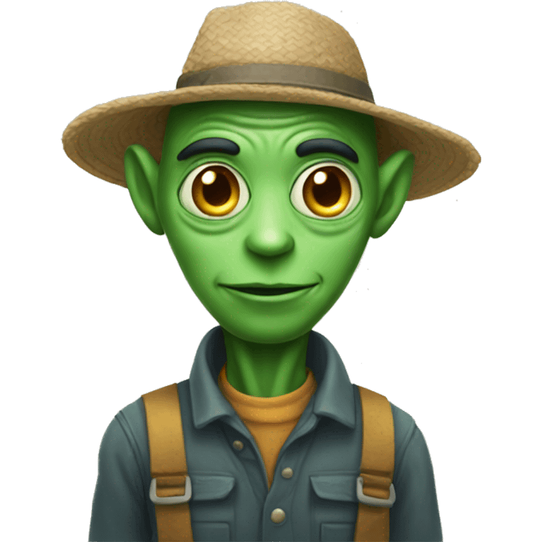 Alien farmer emoji