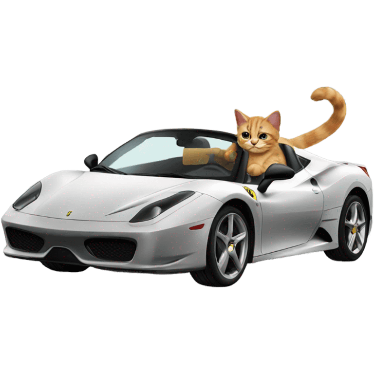 cat driving ferrari  emoji