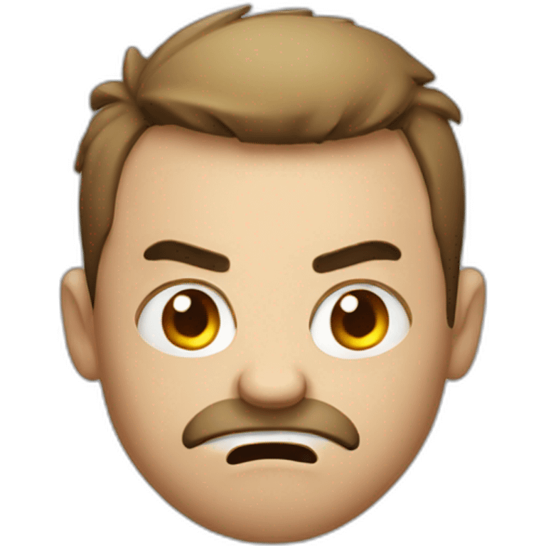 Angry person with raised eyebrow  emoji