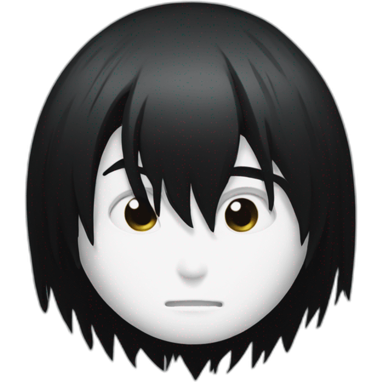 L Death Note, white face, black hair emoji