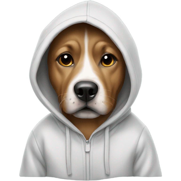 Dog wearing a hoodie emoji