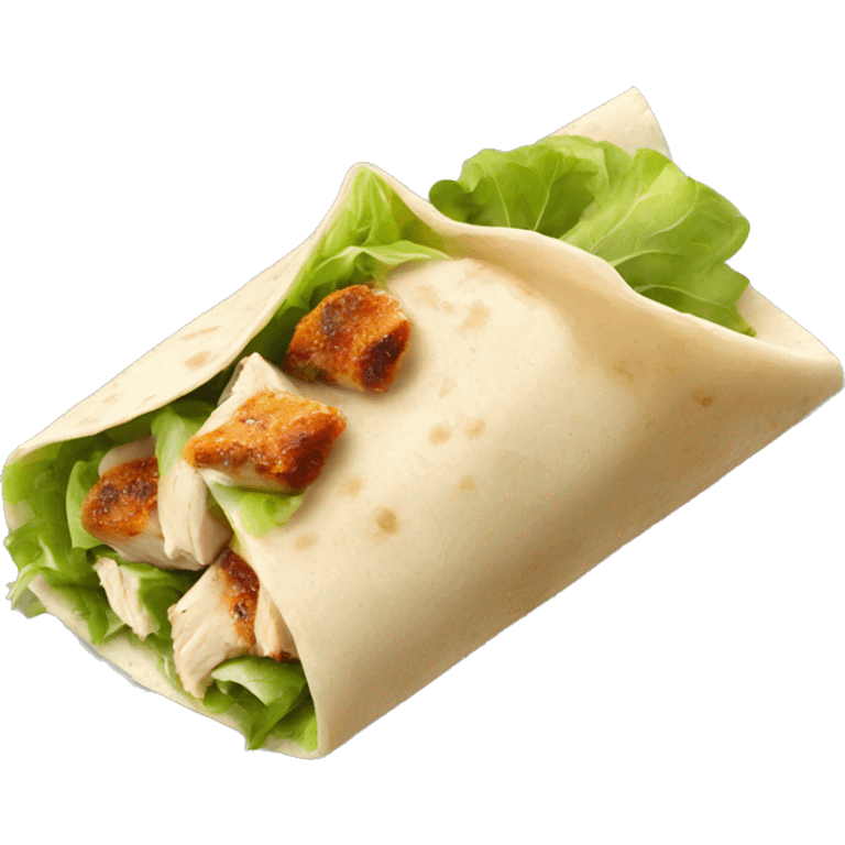 chicken ceasar salad wrap emoji