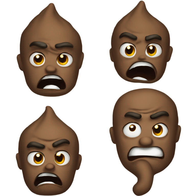 Angry poop emoji