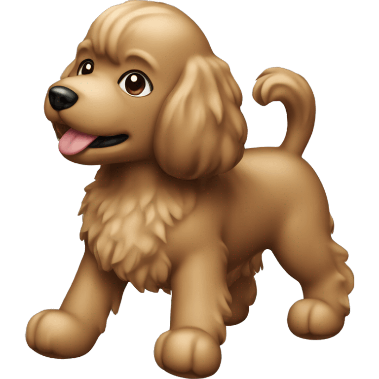 Dog caniche toy marron emoji