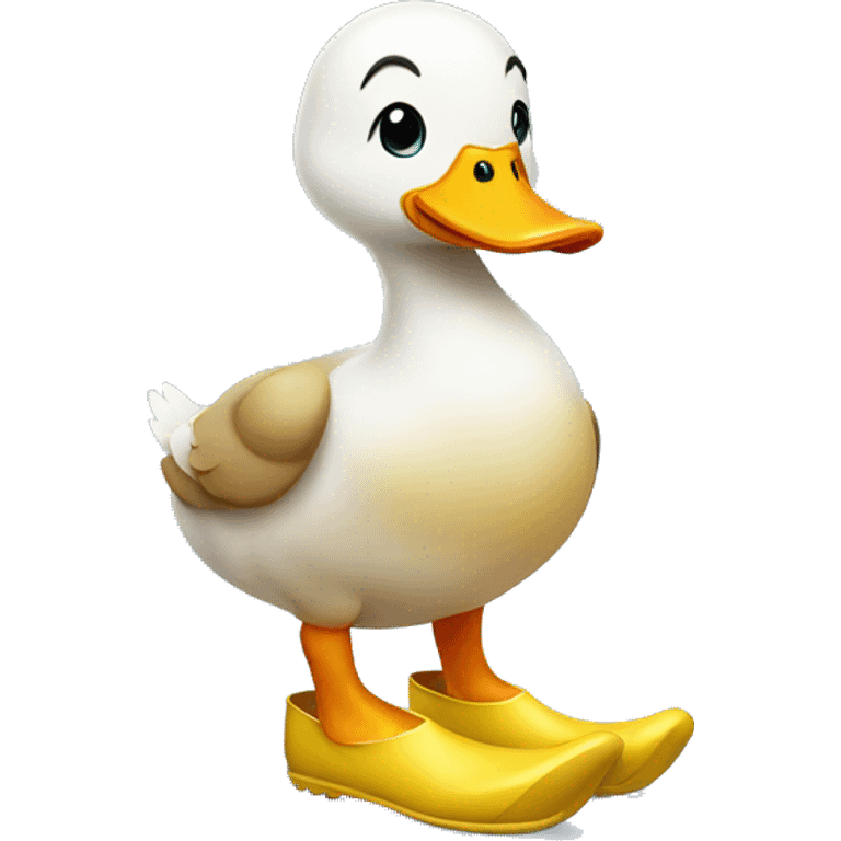 cute duck wearing rainboots emoji