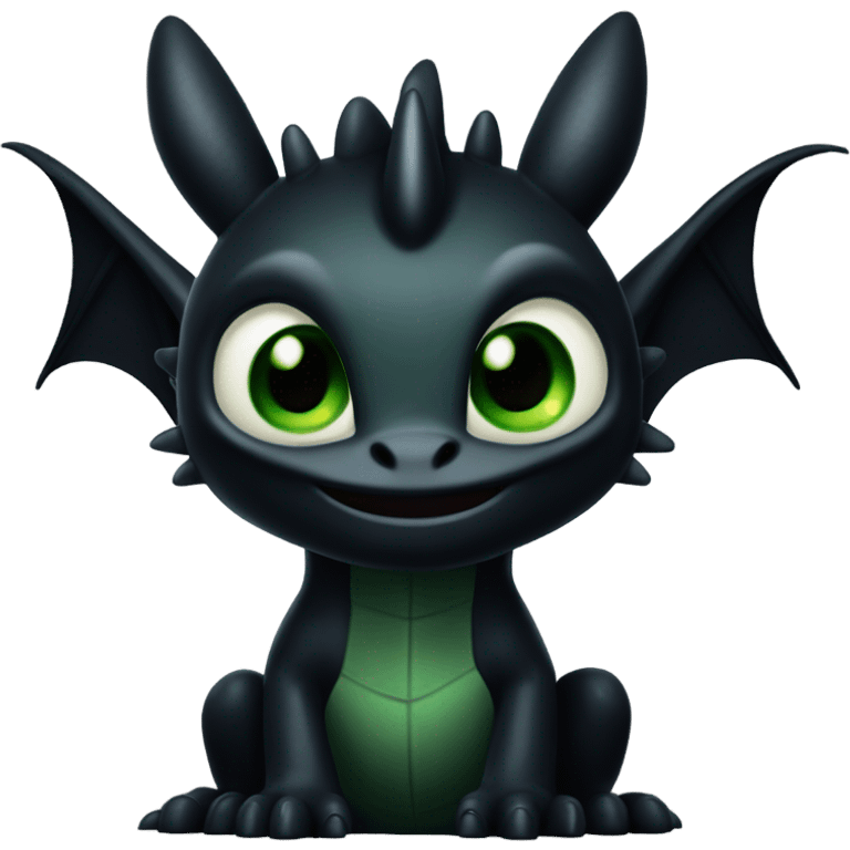 Toothless the dragon emoji