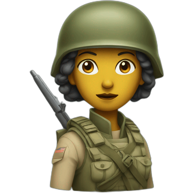 Woman going to war emoji