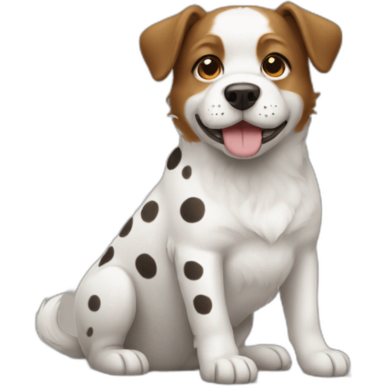 Dog with white spots emoji